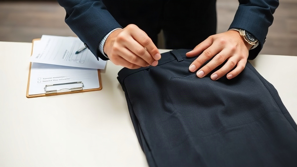 Ảnh minh họa: Kiểm tra chất lượng quần âu nam khi gia công: Checklist nghiệm thu đường may và form dáng